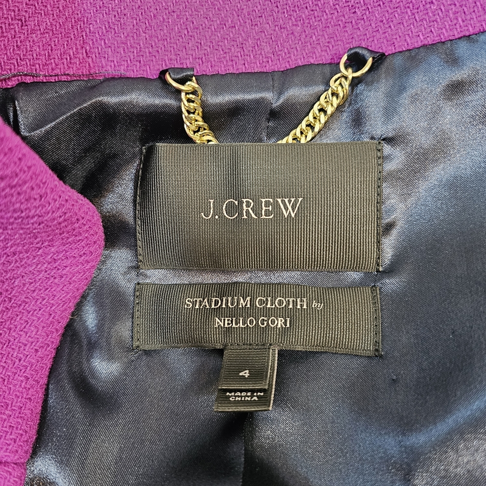 J.Crew Mercantile‎ Women's Cocoon Coat in Italian Stadium-Cloth Wool - Picture 7 of 9